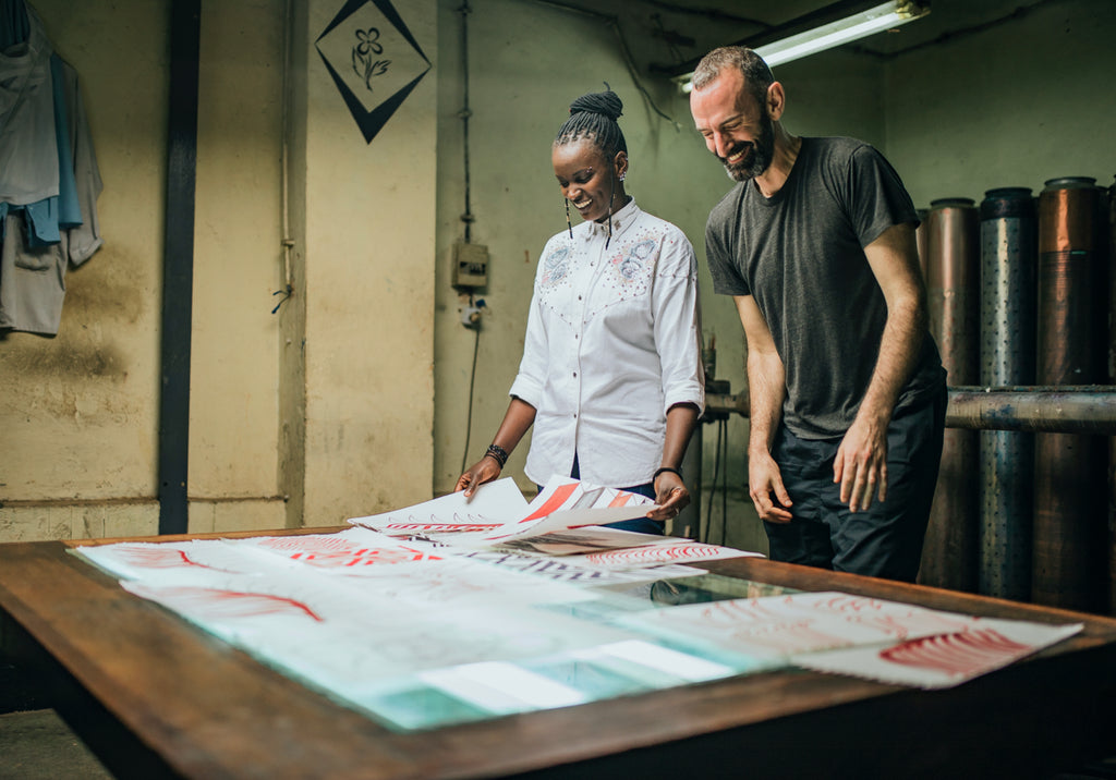 COLLABORATIONS:  CREATING THE IMIGONGO PRINT