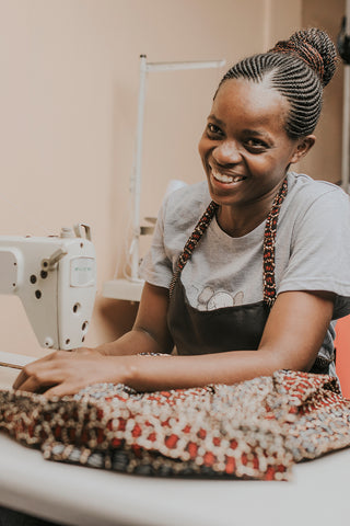 Diane, seamstress at Afriek